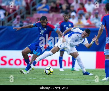 July 12, 2017 - Nicaragua midfielder Luis Galeano (10) and Panama