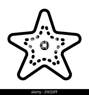 StarFish Thick Line Icon Stock Photo