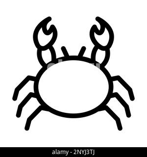 Crab Thick Line Icon Stock Photo