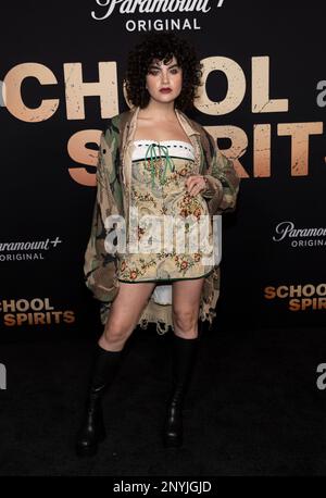 Los Angeles, USA. 01st Mar, 2023. Sarah Yarkin attends the arrivals of Paramount   School Spirits Premiere at the Masonic Lodge in Los Angeles, CA on March 1, 2023. (Photo by Corine Solberg/Sipa USA) Credit: Sipa USA/Alamy Live News Stock Photo