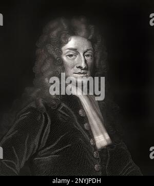 Sir Christopher Michael Wren, 1632 - 1723, English architect Stock Photo