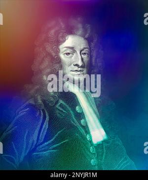 Sir Christopher Michael Wren, 1632 - 1723, English architect Stock Photo