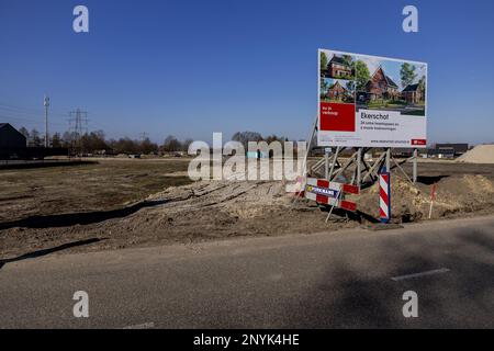 OIRSCHOT - Undeveloped site for a future residential area. The province of North Brabant temporarily no longer grants permits for projects in the field of infrastructure, agriculture, industry, housing and sustainability if they have nitrogen effects on Natura2000 areas. ANP ROBIN VAN LONKHUIJSEN netherlands out - belgium out Stock Photo