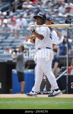 Former New York Yankees outfielder Bernie Williams (51) during the Seventy  First Old Timers Day Game played prior to game between the New York Yankees  and Texas Rangers at Yankee Stadium in