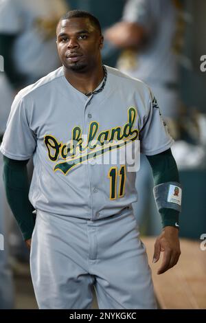 June 28, 2017: Oakland Athletics rookie Franklin Barreto (1) during a Major  League Baseball game between the Houston Astros and Oakland Athletics at  Minute Maid Park in Houston, TX. Chris Brown/CSM (Cal