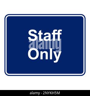 Staff Only Sign - Office Guide Signs Blue Vector Stock Vector