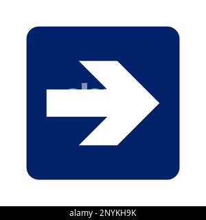 Blue office arrow sign for direction - Office Indoor Sign Stock Vector