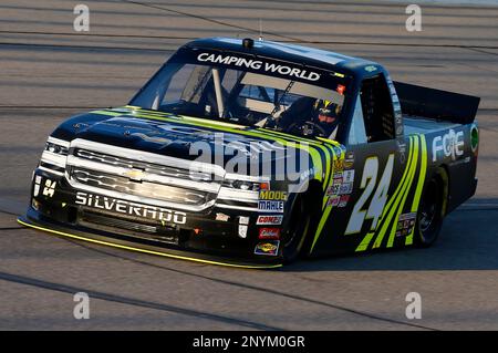 Justin Haley, Fraternal Order of Eagles Chevrolet Silverado during Practice  for the NASCAR Truck Series Toyota Tundra 250 race at Kansas Speedway,  Thursday, May 11, 2017, in Kansas City, Kan. (Brett Moist/NKP