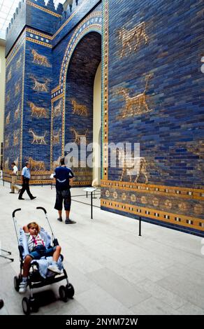 Museum Island.Pergamonmuseum. Gate of the Gods, Babylonia. Berlin. Germany Stock Photo