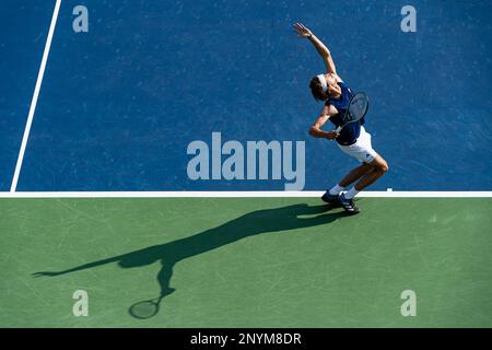 Dubai, Unites Arab Emirates. 02nd Mar, 2023. Alexander Zverev of Germany in action against Lorenzo Sonego of Italy during their ATP 500 Dubai Duty Free Tennis Championships 2023 Quarter-Final match on March 02, 2023 in Dubai, United Arab Emirates. Photo by Victor Fraile/Power Sport Images Credit: Power Sport Images Ltd/Alamy Live News Stock Photo