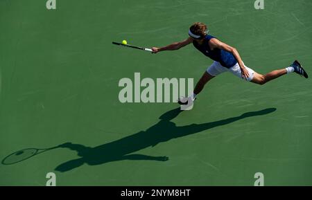 Dubai, Unites Arab Emirates. 02nd Mar, 2023. Alexander Zverev of Germany in action against Lorenzo Sonego of Italy during their ATP 500 Dubai Duty Free Tennis Championships 2023 Quarter-Final match on March 02, 2023 in Dubai, United Arab Emirates. Photo by Victor Fraile/Power Sport Images Credit: Power Sport Images Ltd/Alamy Live News Stock Photo