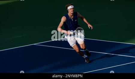 Dubai, Unites Arab Emirates. 02nd Mar, 2023. Alexander Zverev of Germany in action Lorenzo Sonego of Italy during their ATP 500 Dubai Duty Free Tennis Championships 2023 Quarter-Final match on March 02, 2023 in Dubai, United Arab Emirates. Photo by Victor Fraile/Power Sport Images Credit: Power Sport Images Ltd/Alamy Live News Stock Photo