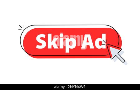 PrintSkip ad button. Do not show ads. Skip advertisement Stock Vector