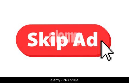 PrintSkip ad button. Do not show ads. Skip advertisement Stock Vector