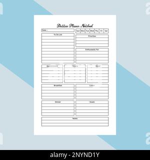 Dietitian planner KDP interior journal. Daily diet schedule paper and ...