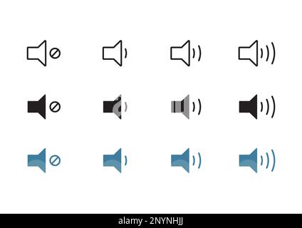 "Speaker Icon, Volume Icon: Vector Audio Symbols" Stock Vector