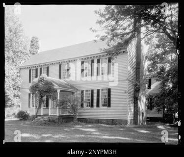 Tuckahoe, Goochland County, Virginia. Carnegie Survey of the Architecture of the South. United States  Virginia  Goochland County, Porches, Houses. Stock Photo