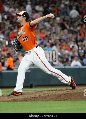 Mlb. 3rd June, 2017. Boston Red Sox relief pitcher Craig Kimbrel (46)  pitches during the Boston Red Sox vs Baltimore Orioles game at Orioles Park  in Camden Yards in Baltimore, MD. Boston