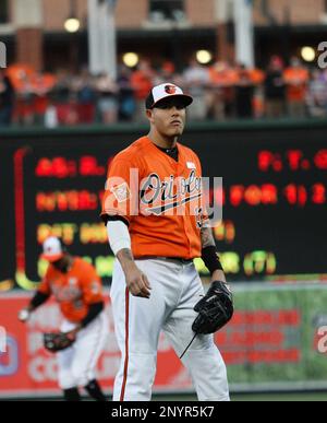 Mlb. 3rd June, 2017. Boston Red Sox relief pitcher Craig Kimbrel (46)  pitches during the Boston Red Sox vs Baltimore Orioles game at Orioles Park  in Camden Yards in Baltimore, MD. Boston