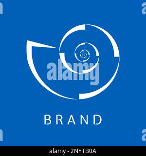 Seashell mollusk logo symbol isolated. Flat vector illustration Stock Vector