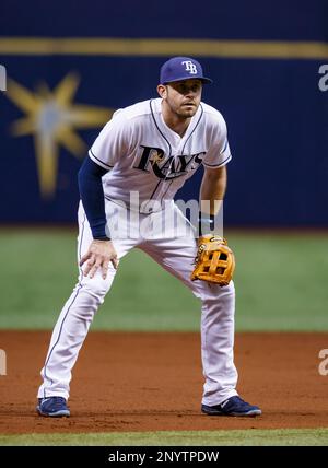 Tampa Bay Rays 2nd baseman Ben Zobrist bats against the Toronto Blue Jays  at the Rogers Centre in Toronto, ON. The Blue Jays lose to the Rays 10-9.  (Credit Image: © Anson