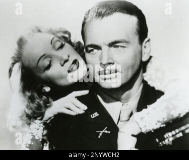 German actress Marlene Dietrich and American actor John Lund in the movie A Foreign Affair, USA 1948 Stock Photo