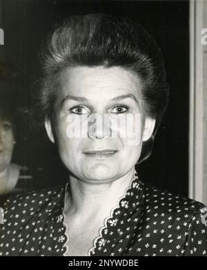 Russian engineer and cosmonauth Valentina Tereshkova, first woman in space and President of the Soviet Women's Committee, USSR 1984 Stock Photo