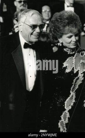 American actor Ernest Borgnine and wife Tovah, USA 1988 Stock Photo