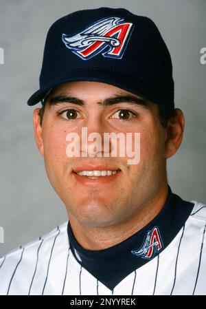 23 Feb. 1998: Anaheim Angels infielder Phil Nevin (20) posses for a  photograph during Angels team photo day at Tempe Diablo Stadium in Tempe  Arizona. (Photo By John Cordes/Icon Sportswire) (Icon Sportswire