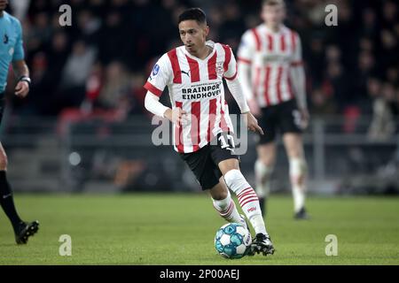 DOETINCHEM - 02/03/2023, EINDHOVEN - Mauro Junior of PSV Eindhoven during the quarterfinals of the TOTO KNVB Cup match between PSV Eindhoven and ADO Den Haag at Phillips stadium on February 2, 2023 in Eindhoven, Netherlands. ANP JEROEN PUTMANS Stock Photo