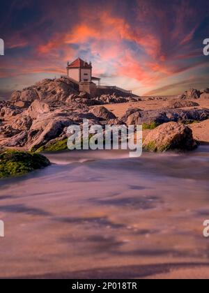 Long exposure of waves at porto de mos, Algarve, Portugal Stock Photo ...