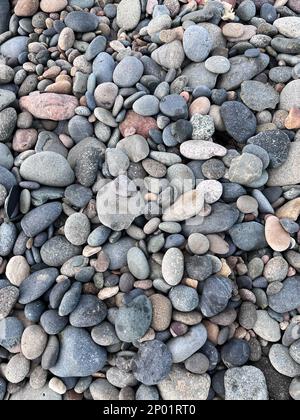 Stones background on the Patagonia Argentina costline Stock Photo