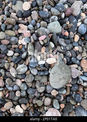 Stones background on the Patagonia Argentina costline Stock Photo