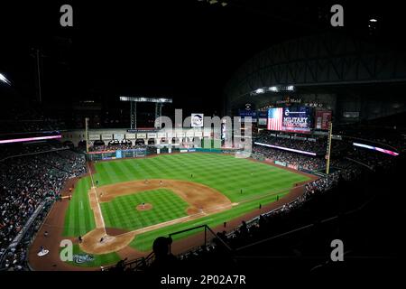 A view of Minute Maid Park from the left field upper deck section