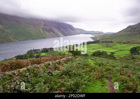 View from Yewbarrow at Wastwater in Lake District, United Kingdom Stock Photo