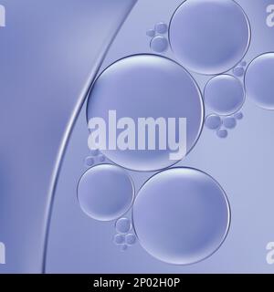 Vector Realistic Macro Beauty and Cosmetics Clear Gel or Foam Bubbles Element 3D Illustration for Poster, Book Cover or Advertisement Background. Stock Vector