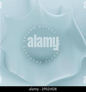 Vector 3D Illustration Minimalist Abstract Beauty or Cosmetics Liquid, cream, foundation or shampoo Drops Poster, Book Cover or Advertisement Backgrou Stock Vector