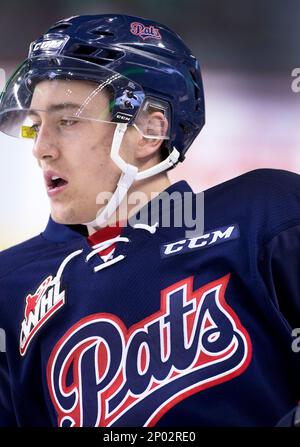 Profile Photo On Regina Pats Player Ryker Evans During WHL (Western ...