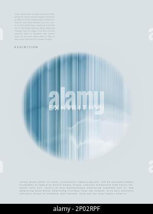 Vector illustration Watercolor Stripes and Cloud or Smoke pattern Layout for Beauty and Cosmetics Poster, Book Cover or Advertisement Background. Stock Vector