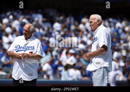 Wally Moon was an iconic baseball player with the Los Angeles Dodgers in  the late 1950s when they played home games at the Memorial Coliseum Stock  Photo - Alamy