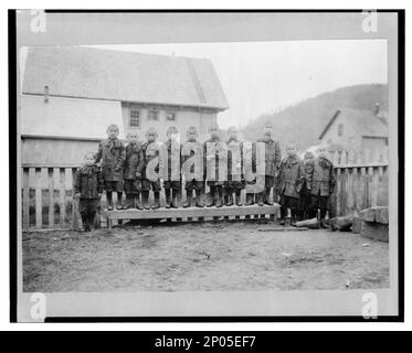 Children from Holy Cross Mission 1900-1916 Yukon or Alaska Stock Photo ...