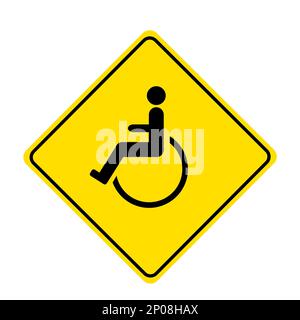 Wheelchair symbol on white background. Disability sign, illustration Stock Photo