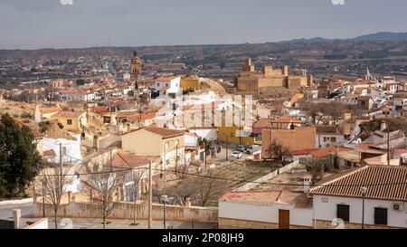 Vista de la ciudad de Guadix desde un mirador, Granada, España Stock Photo
