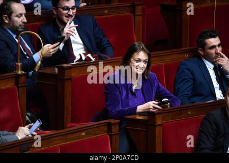 Caroline Parmentier during a session of questions to the government at the French National