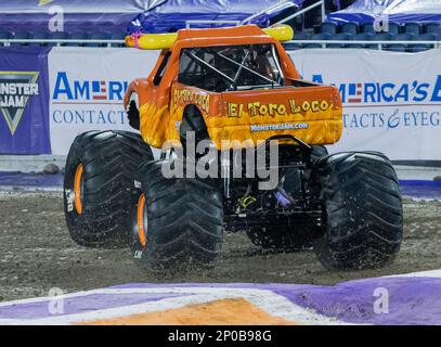 January 21, 2017: The Monster truck Xtermigator driven by JR McNeal, during  the Monster Jam at Camping World Stadium, in Orlando, Florida. Robert John  Herbert/CSM. (Cal Sport Media via AP Images Stock