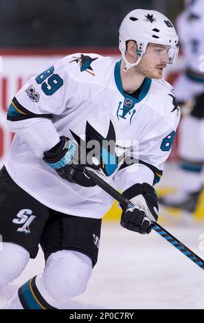 NHL player profile photo on San Jose Sharks' Joe Thornton during a recent  game in Calgary, Alberta. The Canadian Press Images/Larry MacDougal  (Canadian Press via AP Images Stock Photo - Alamy