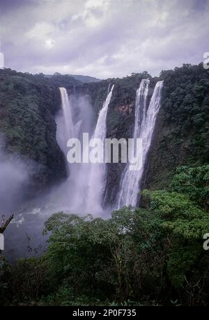 Jog falls, karnataka highest waterfall in india (292 meter), India Stock Photo