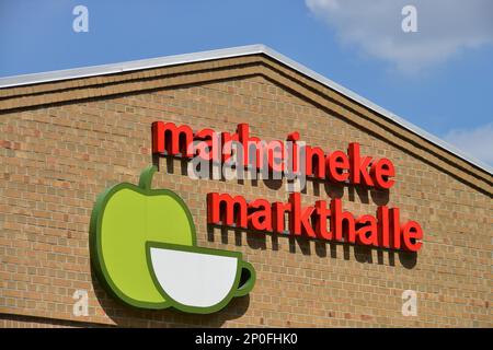 Marheineke Markthalle, Zossener Strasse, Kreuzberg, Berlin, Germany Stock Photo