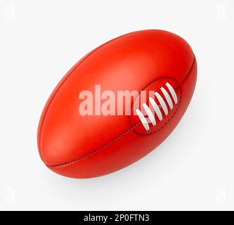 A generic unbranded aussie rules football ball on an isolated studio background - 3D render Stock Photo