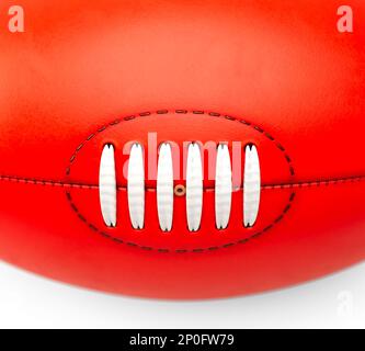 A generic unbranded aussie rules football ball on an isolated studio background - 3D render Stock Photo